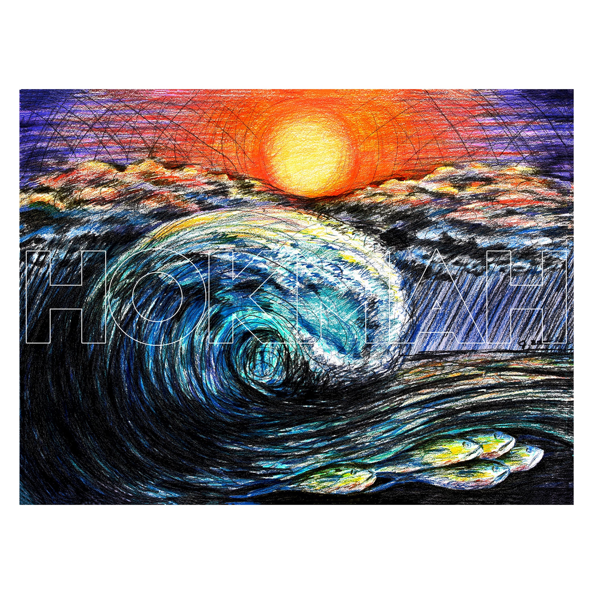 Rip Curl Wave Drawing